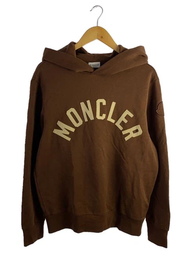 Felpa con cappuccio MONCLER M cotone marrone H20918G00050 usata