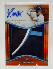 Aidan Smith 2025 Bowman's Best Prospect Patch Auto Game Worn Patch Orange 12/25!