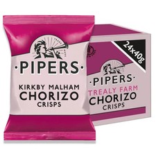 Pipers Crisps Chorizo Flavour Snack 24 x 40g Packs