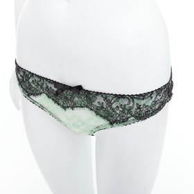 AGENT PROVOCATEUR mint green lace black bow bra panty set FR90C