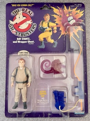 Vintage Kenner 1986 The Real Ghostbusters Ray Stantz 1st Series White Text MOC