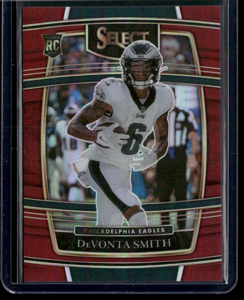 2021 Panini Select #49 DeVonta Smith Maroon Prizm #/149