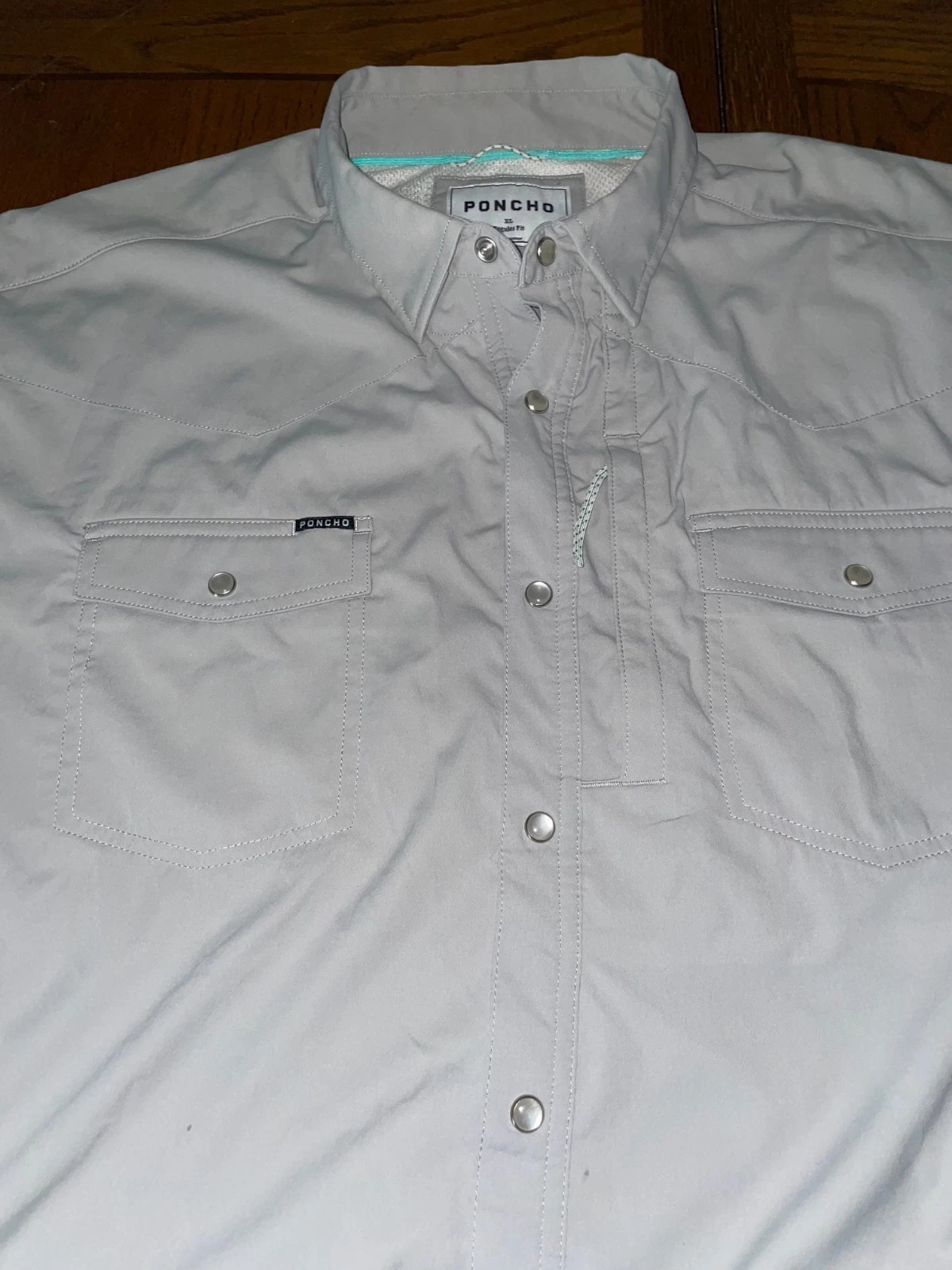 Poncho Pearl Snap Men’s Short Sleeve Regular Fit Shirt Size XL