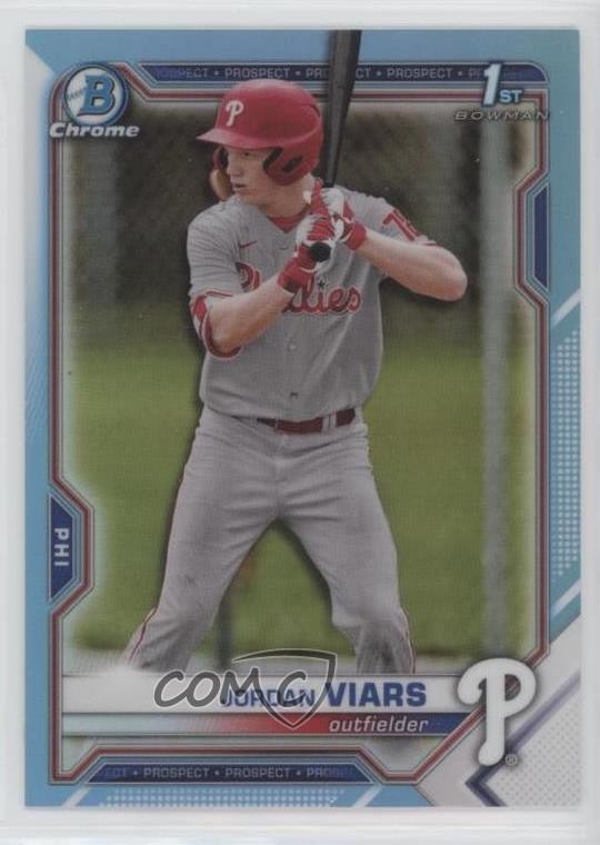 2021 Bowman Draft Chrome Sky Blue Refractor Jordan Viars #BDC-132 fm0
