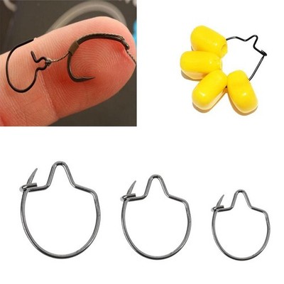50 Pcs Angeln Köder Karpfen Maden Clips Geldbörse Rigs Tackle