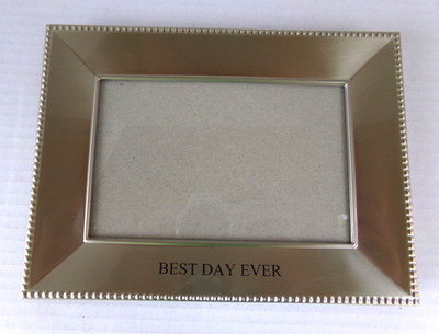Malden Best Day Ever Special Picture Photo Frame Matte Silver Tone Modern