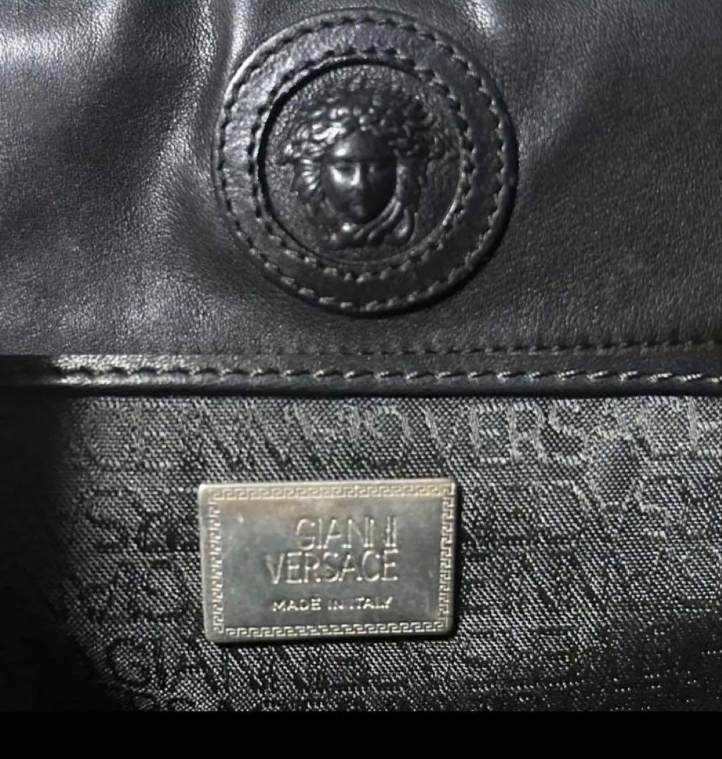 Versace Medusa Logo Leather Crossbody Bag Black Men's Used/Good Condition thumbnail 7