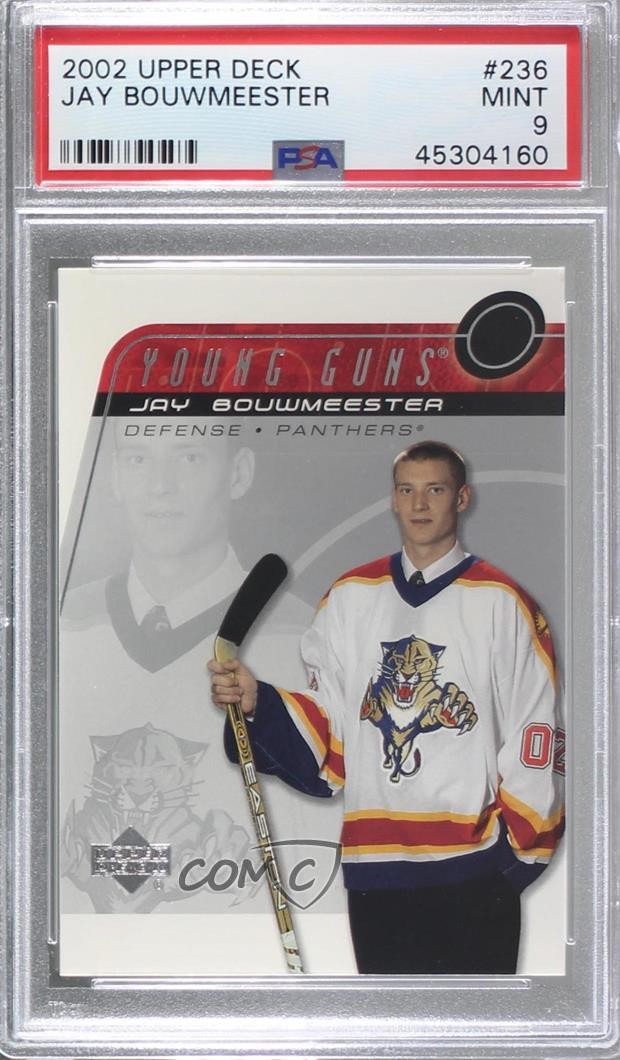 2002-03 Upper Deck Young Guns Jay Bouwmeester #236 PSA 9 MINT 0c3
