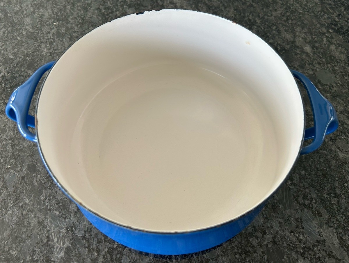 Vintage Dansk Kobenstyle 2 Qt Blue Enamel Stock Sauce Pot Dutch