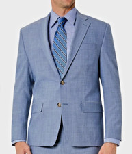 2025 RALPH LAUREN Herringbone Light Blue Sport Coat Suit Blazer 40R Wool
