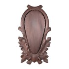 Ecusson de bois pour trophée de daim. Bouclier. Massacre. 45x25cm 031301