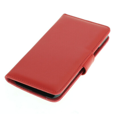 Book Case Etui Handytasche Tasche Hülle für HTC One M9 Handyhülle Rot