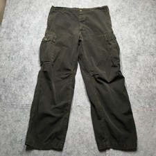Vintage US Army OG 107 Cargo Pants Mens M 35x30 Dark Green Teesar Trouser Poplin