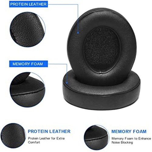 1 par de almohadillas de repuesto para Beats Dre Studio 2 3 inalámbricas/con cable - Imagen 120 de 161