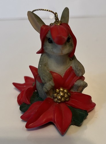 Charming Tails “The Season Of Love” Christmas Poinsettia & Xmas Flower Ornament - Picture 7 of 9