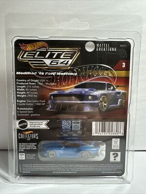 Hot Wheels Elite 64& RLC4台セット 2022 Hot Wheels Elite 64 Series Modified '69 Ford Mustang Blue
