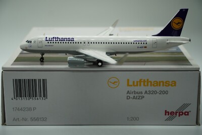 Herpa Wings 1:200 Lufthansa Airbus A320-200 D-AIZP (556132) | eBay.de