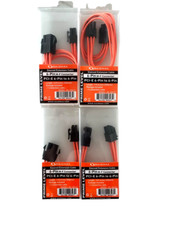 6-Pin M-F Connector PCI-E 6-Pin to 6-Pin Sleeved Extension 9.8in LOT OF 4