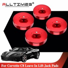 Leave In Lift Jack Pads Puck Jacking Red For Corvette C5 C6 C7 C8 Gs Z06 Zr1 4x
