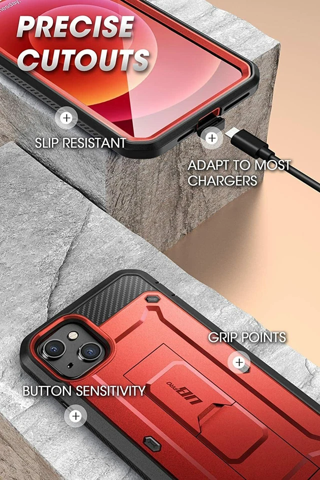 SUPCASE For 2021 iPhone 13 Mini 5.4" Screen Case Rugged Stand Shockproof Cover - Image 4 of 4