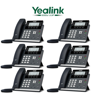 6 Yealink SIP-T43U Unified Firmware Enhanced SIP Phone T43U Gigabit VoIP 12 Line
