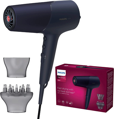 Philips BHD510/00 Haartrockner 5000 Serie ThermoShield Technologie Blue Metalic