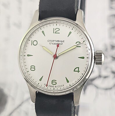 Moskva Pobeda 2608 Vintage Soviet Mechanical Watch 1 MChZ 1950s