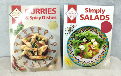 Kitchen Collection Simply Salads Curries Vintage Cookbook Recipe Books X 2