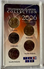 5 2006 D Statehood Quarter Collection NV NE CO ND & SD State Quarters Collection