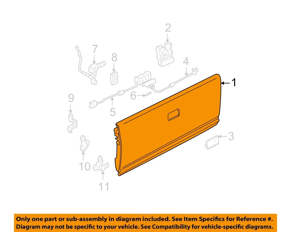 Used Tailgate fits: 2003 Chevrolet S10/s15/sonoma Grade A Foto 3 de 4