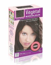 Couleur de cheveux bio végétale 100 % naturelle, marron foncé, pour hommes et...