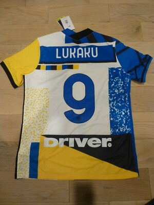 NWT Nike 20/21 Inter Milan #9 Romelu Lukaku Authentic Vaporknit 4th Jersey  Large