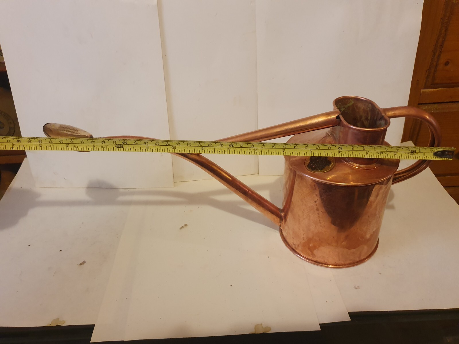 Superb Vintage Haws Genuine Copper Watering Can + Brass Spray Rose eBay