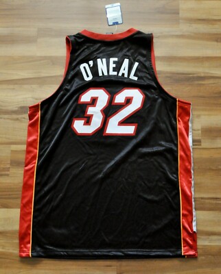 Shaquille O'Neal Miami Heat Reebok Jersey Authentic Black Shaq NBA