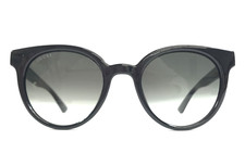 Gucci Sunglasses GG0638SK 001 Shiny Black Cat Eye Frames w/ Gradient Gray Lenses