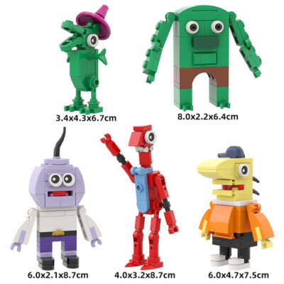 7 PCS Smiling Friend Figures Building Block Toy TV Shows Role MOC Toy Bricks