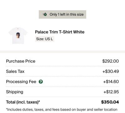 Palace Large Trim T-Shirt White | eBay PALACE TRIM T-SHIRT WHITE LARGE