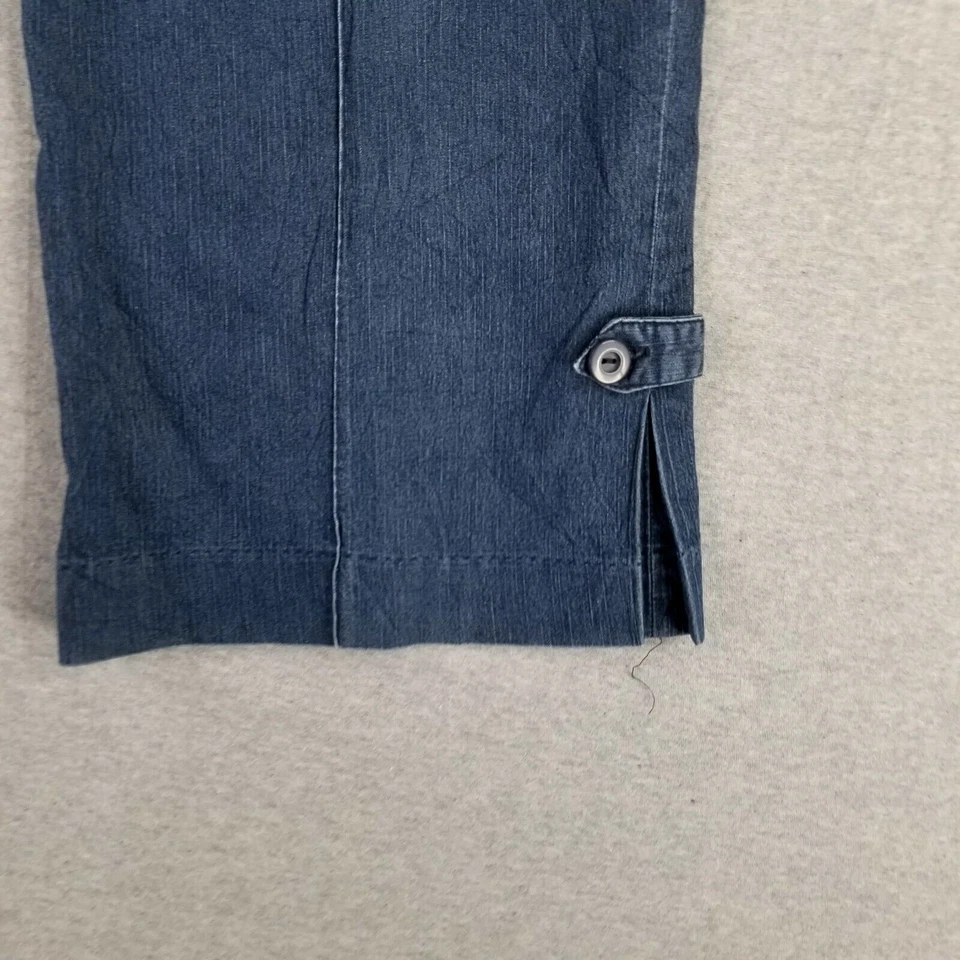Vintage Larry Levine Size 14 Capri Trouser Lightweight Denim Faded Wash - Image 2 of 4