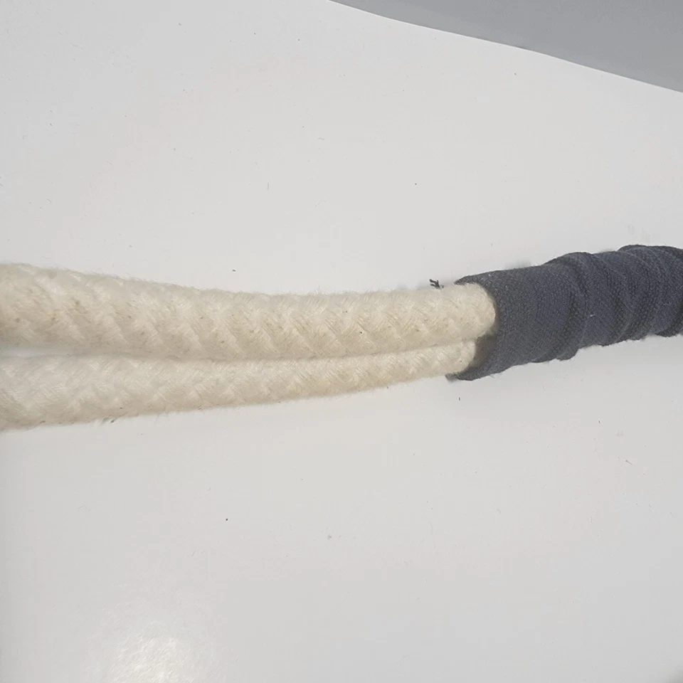 American Eagle Outfitters Azul Blanco Extra Grande Hobo Bolso Cartera Cuerda Correa Cremallera Foto 4 de 4