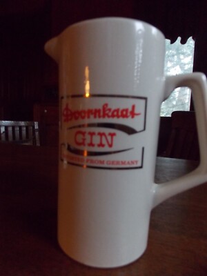 German Doornkaat Gin large Pitcher w/ gold rim Fathers Day!