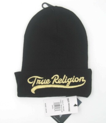 true religion beanie black