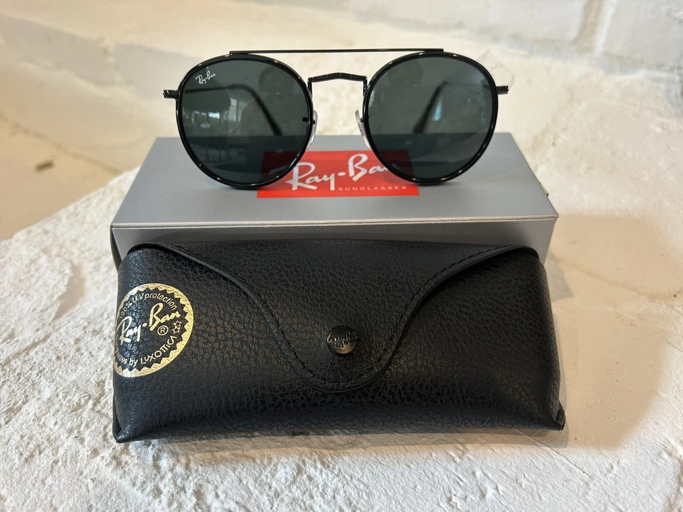NEU Ray-Ban RB3647 Round Double Bridge 002/R5 Black Frame - Bild 2 von 3