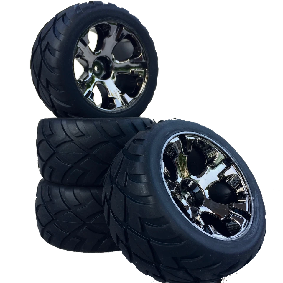 Truggy Reifen Felgenset REVIL Street 5-Lochfelge titanium 1:10 4er Set partCore - Bild 2 von 4