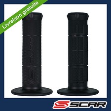 POIGNEE GUIDON NOIR MOTO CROSS MX ENDURO SUPERMOTARD SUPERMOTO TRIAL SCAR RACING