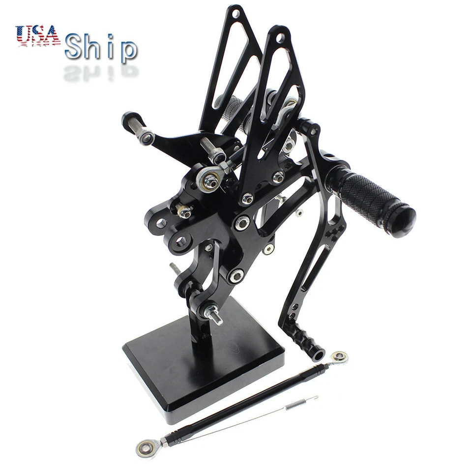 适用于雅马哈 YZF R1 1998 - 2001 2002 2003 黑色数控可调节齿轮脚钉 美国 — 第 2/4 张图片