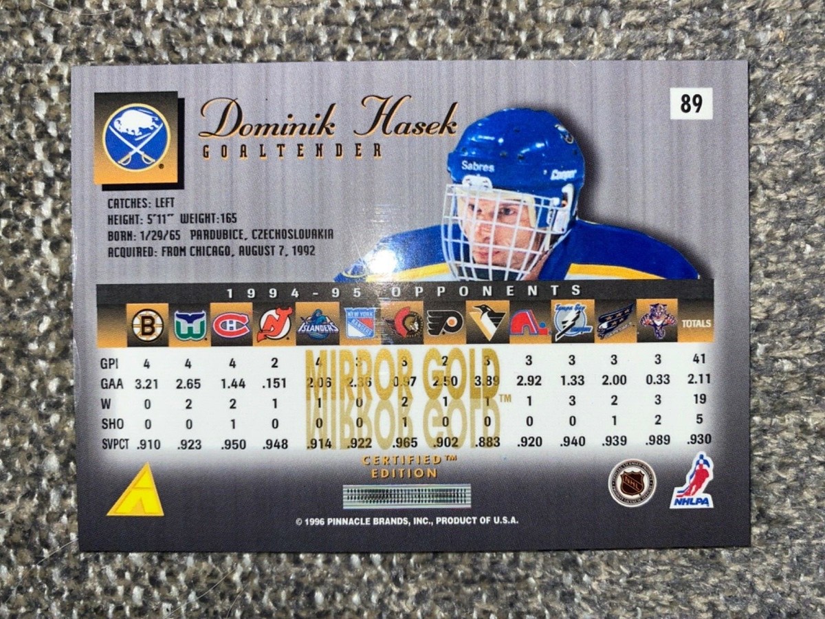 1995-96 Select Certified Mirror Gold #89 Sabres Dominik Hasek