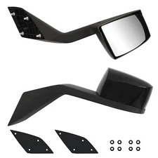 LEAVAN Black Hood Mirrors Assembly Fit for Volvo VNL 2000-2015, Pair of Heavy...