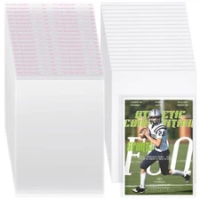 50 Sets Magazine Bags and Backing Boards Including Clear Resealable Magazine ...