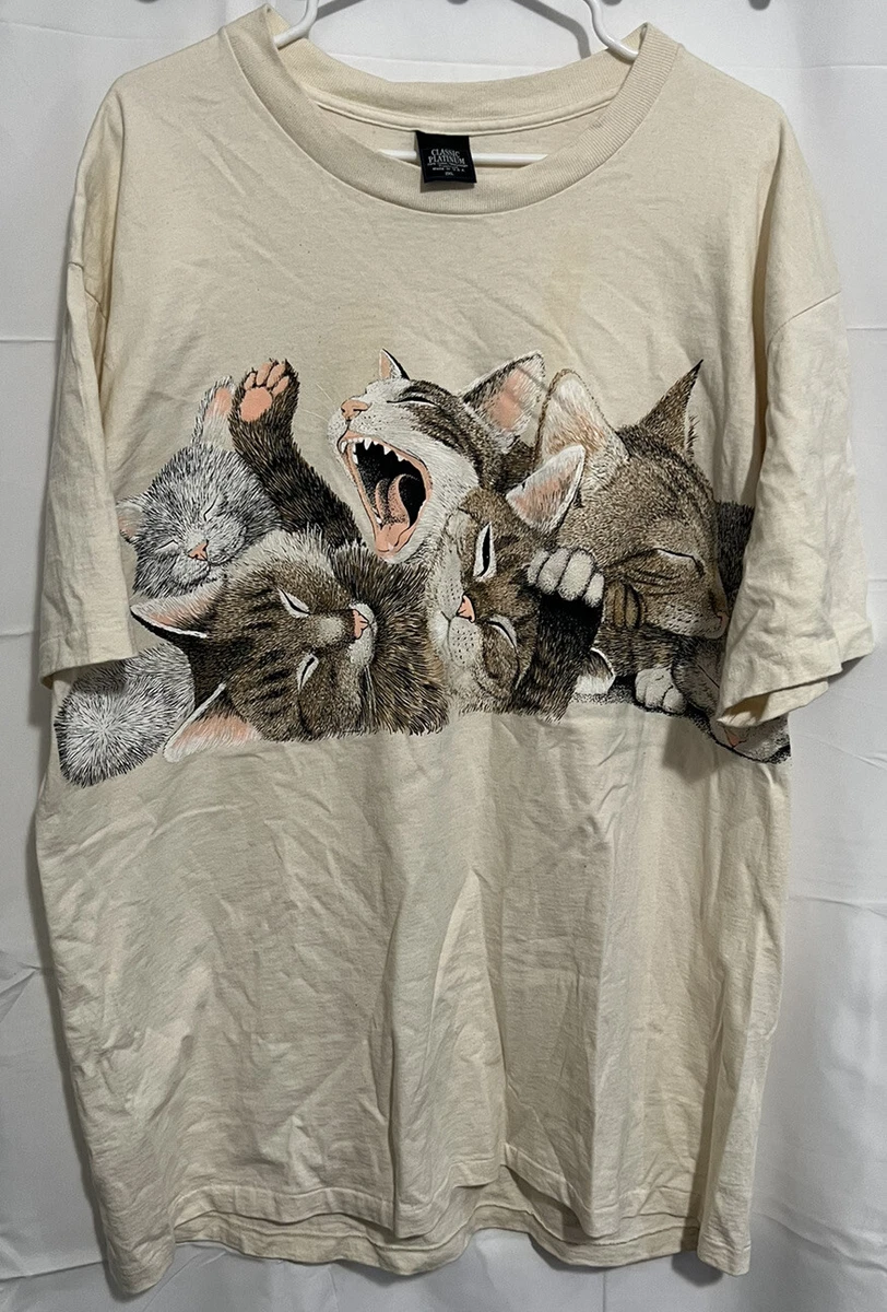 Vintage cat shirt sales