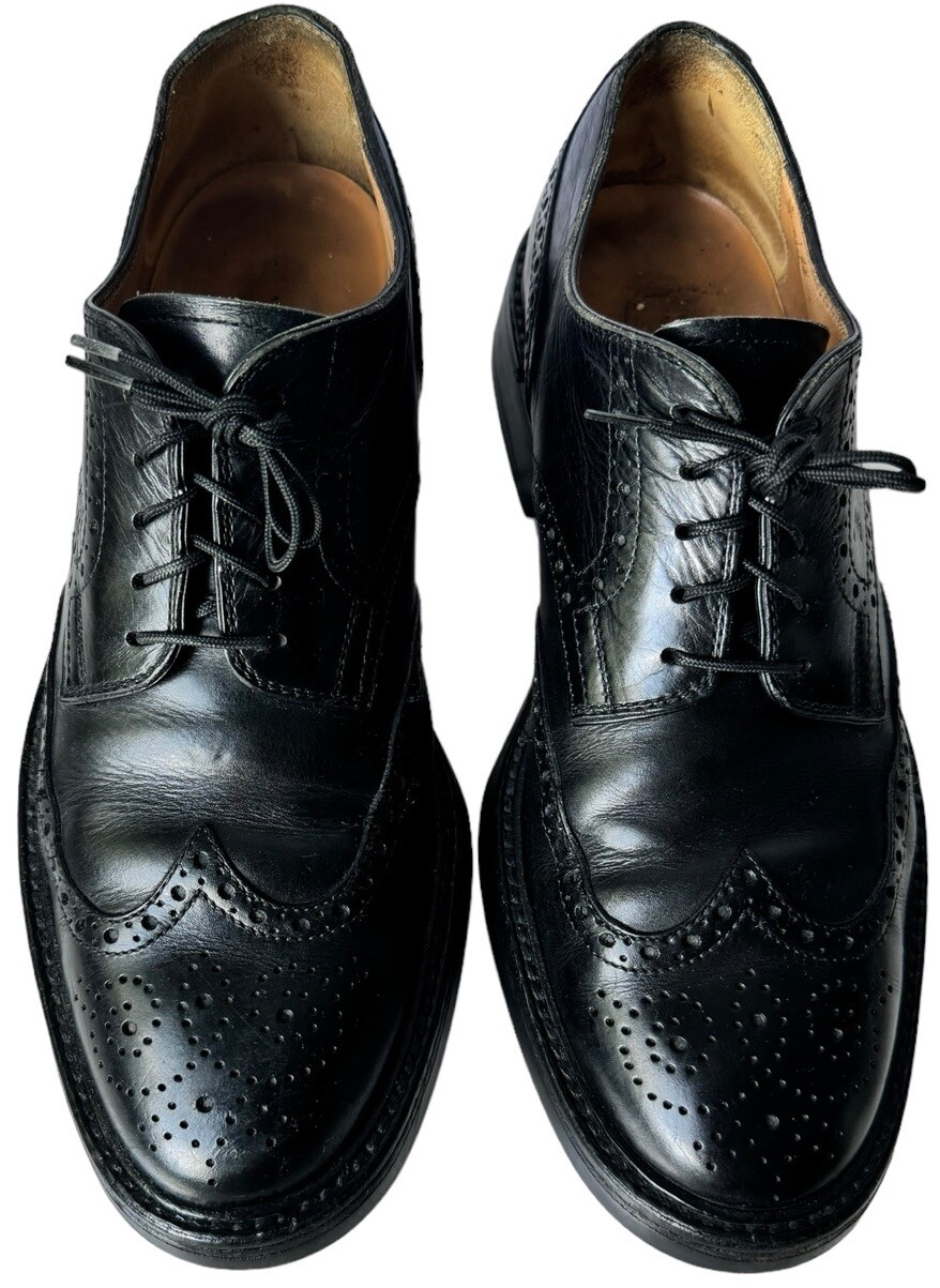 SAOLA Scarpe Tod's uomo taglia 10 5 nere Derby Brogue stringate a coda di rondine pelle semi eleganti